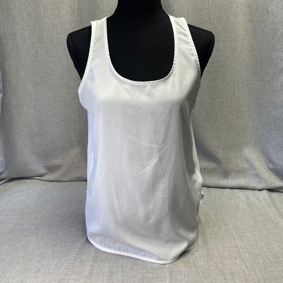 Banana Republic Tank Tops White Pink Set Polyester‎ Cotton Women’s Petite Small - Picture 3 of 12